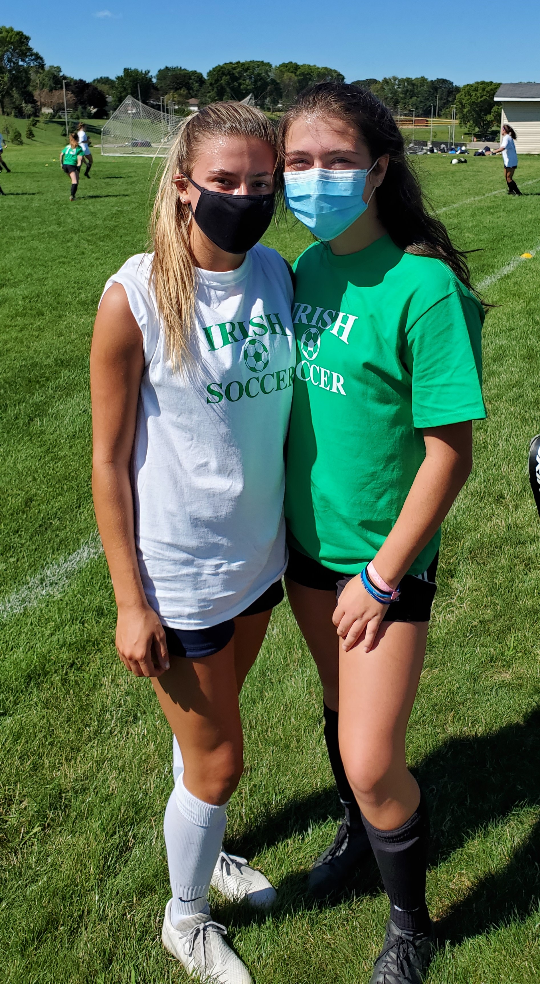 Rosemount soccer seniors Kenzie Jacobson and Julia Schorn.