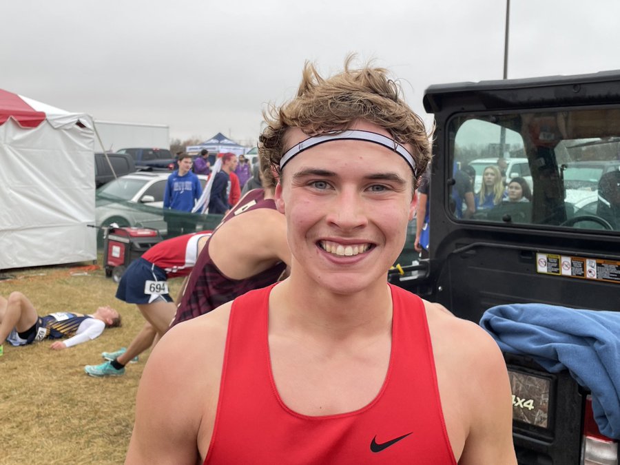 Belle Plaine's Emmett Gerres, the Class AA Boys Cross Country Champion for 2022. 