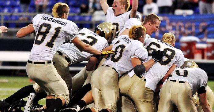 Caledonia football team celebrates Prep Bowl title in 2012