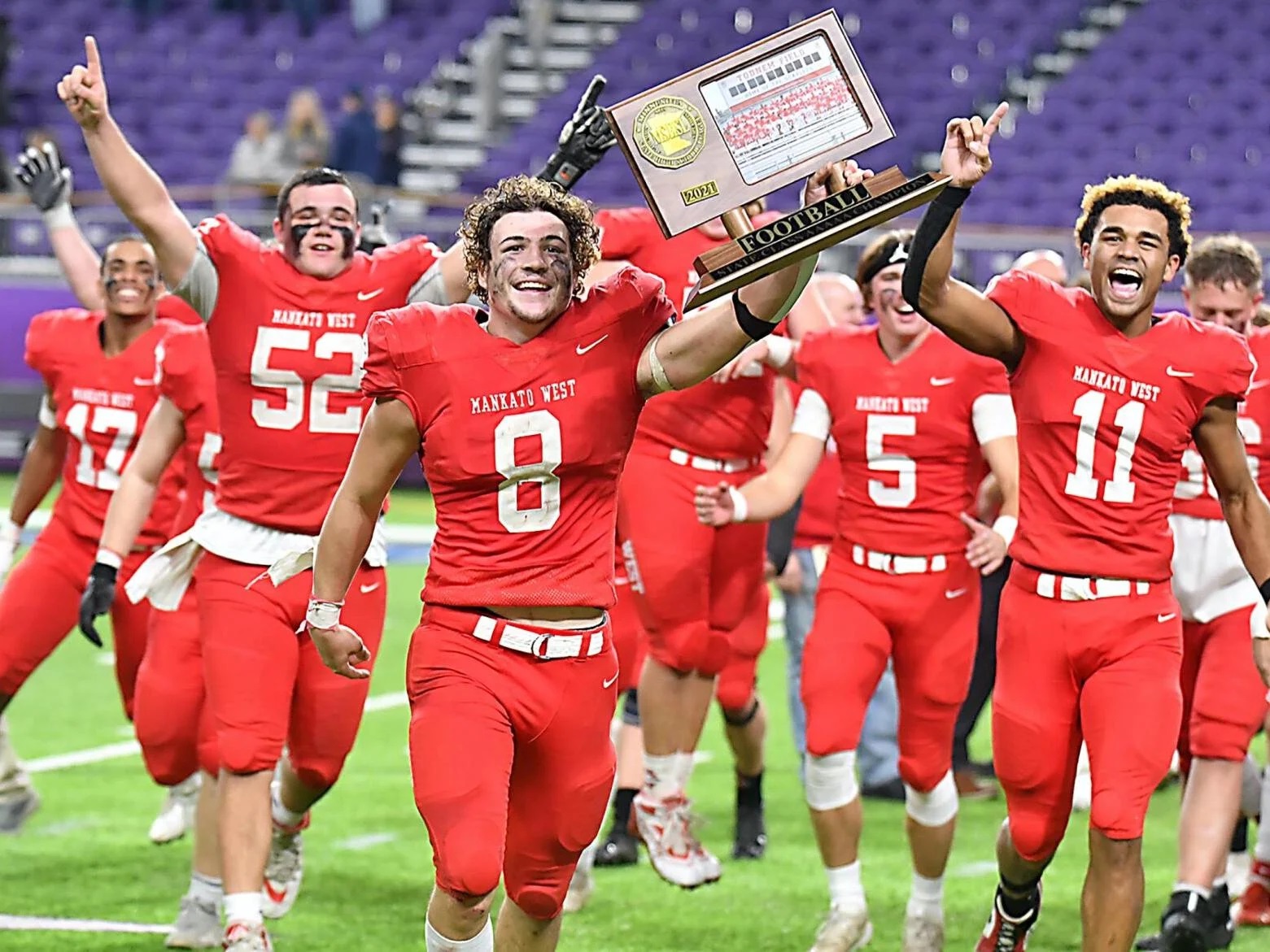 Mankato West 2021 Class AAAAA football champs