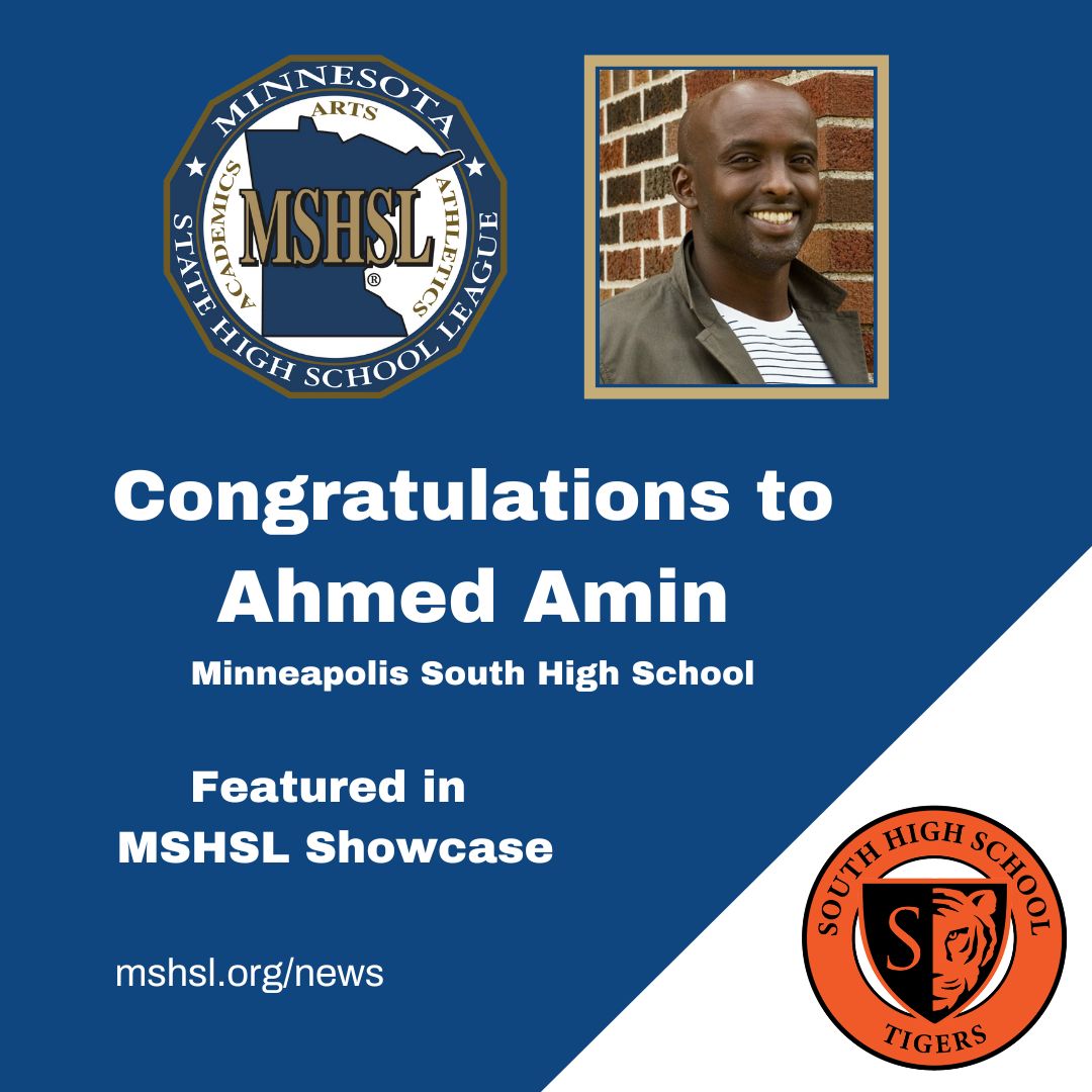 Ahmed Amin recently took the reins as the principal at Minneapolis South High School. Amin, a graduate of Minneapolis Roosevelt, was a teacher at Roosevelt and principal at Sanford Middle School before accepting his current position.

Learn more about Amin's career, courtesy of the Southerner, Minneapolis South's student newspaper: www.mshsl.org/news