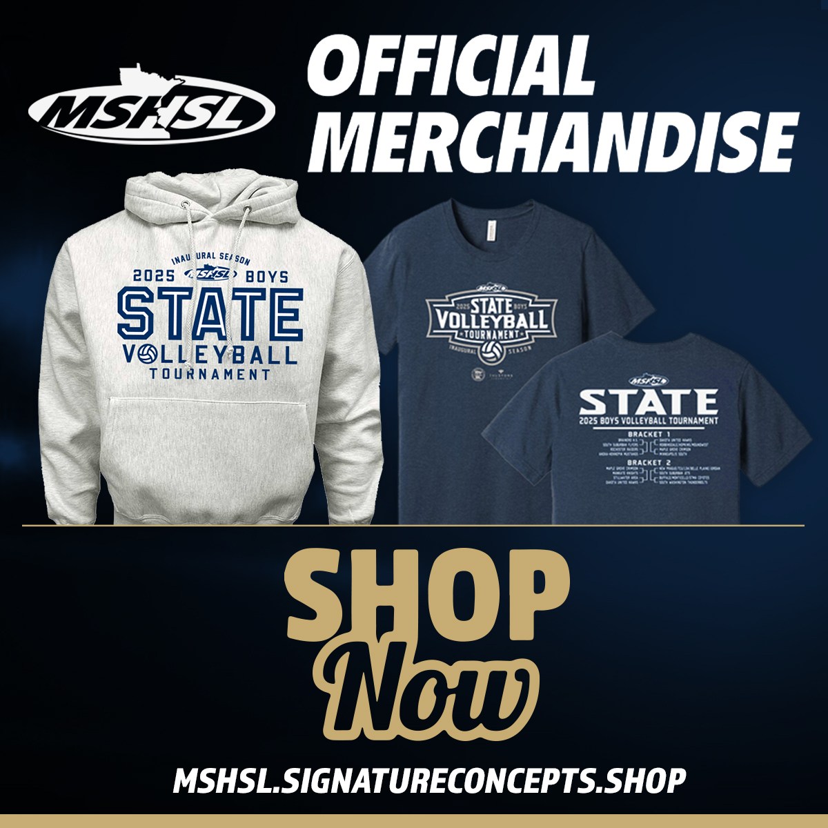 🔗 Link in bio to shop Boys Volleyball State Tournament merch through Tuesday, June 17 🏐
