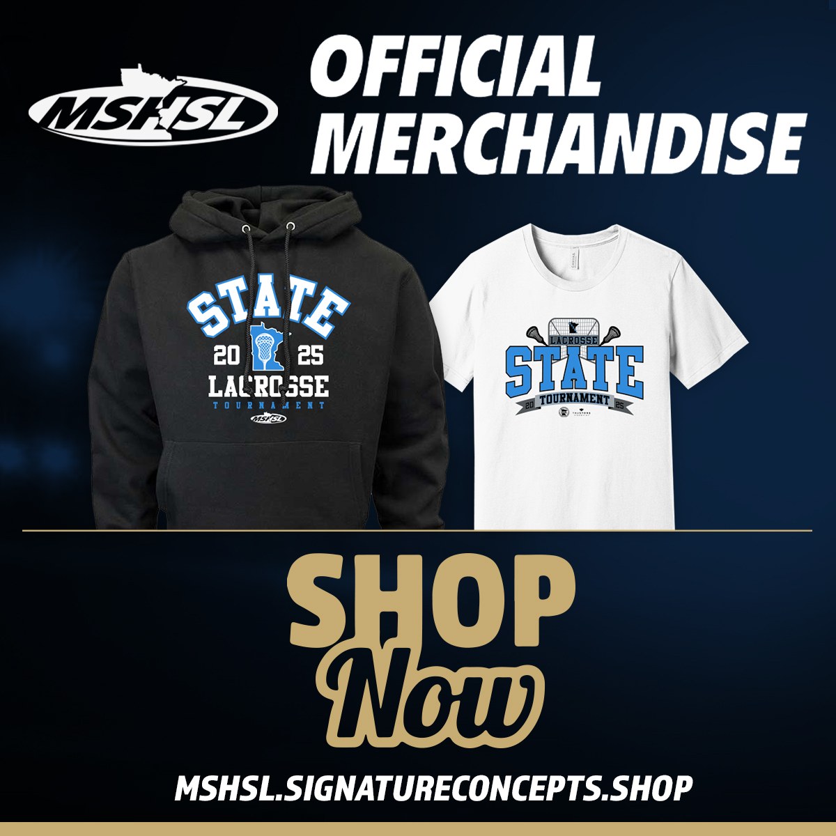 🔗 Link in bio to order Lacrosse State Tournament apparel 🥍