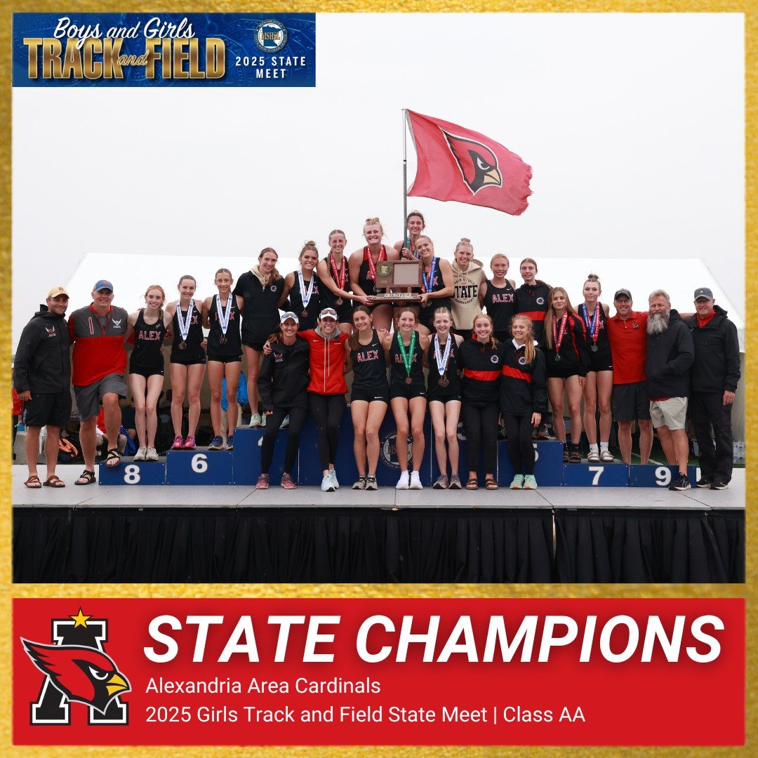 Congratulations to the 2025 Class AA Track and Field State Champions!

Girls 🏆 Alexandria Area

Boys 🏆 Becker