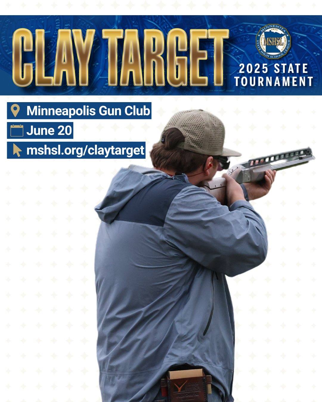 The Clay Target State Tournament is Friday in Prior Lake!

🏆 Schedule and more info: mshsl.org/claytarget