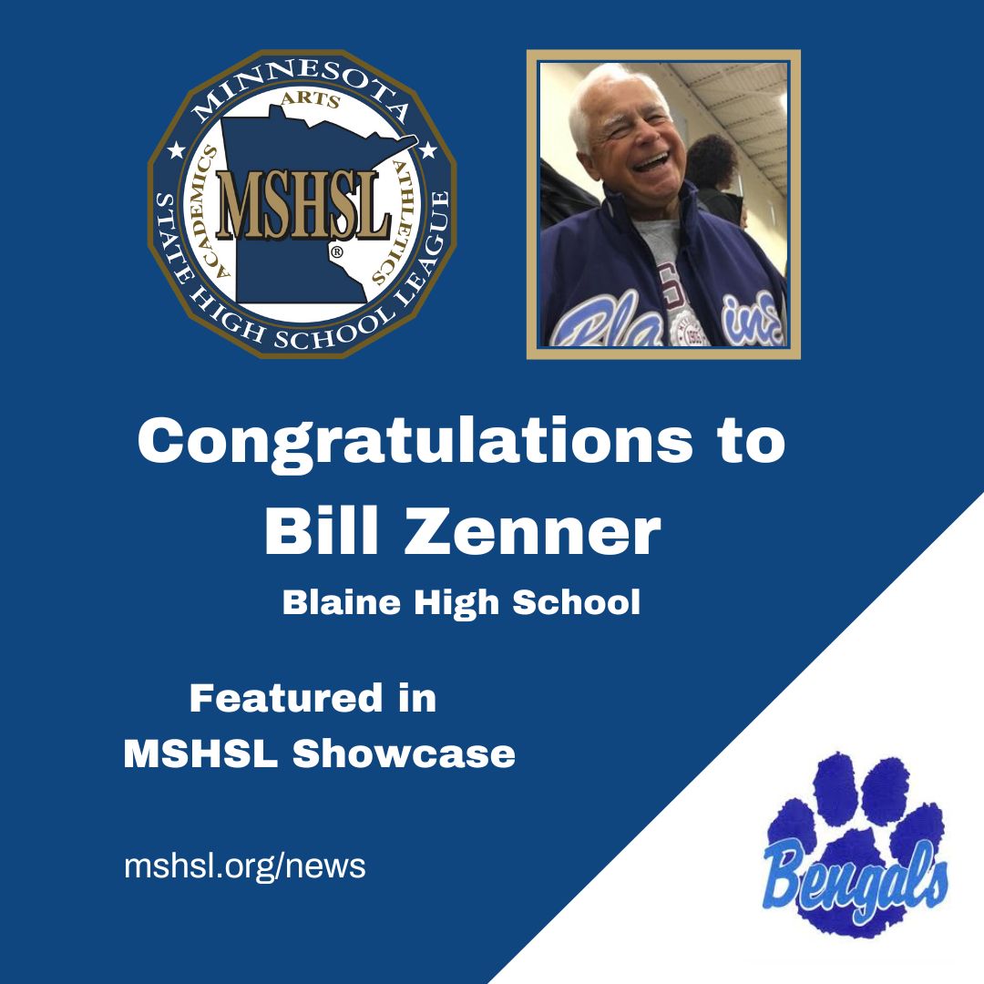 After 40 years, a page was set aside for Blaine baseball’s longtime statistician and assistant coach Bill Zenner. He was recently honored in a celebration at the Blaine Baseball Complex.

Learn more about Zenner’s baseball journey, courtesy of ABC Newspapers: www.mshsl.org/news