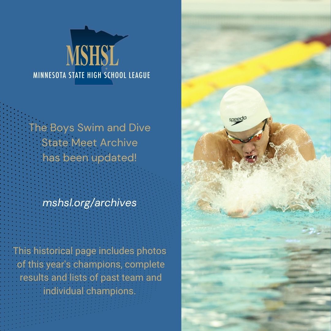 Missing the excitement of the Boys Swim and Dive State Meet? Check out the 2025 Archive page: www.mshsl.org/archives 

Congratulations again to St. Thomas Academy and Edina!