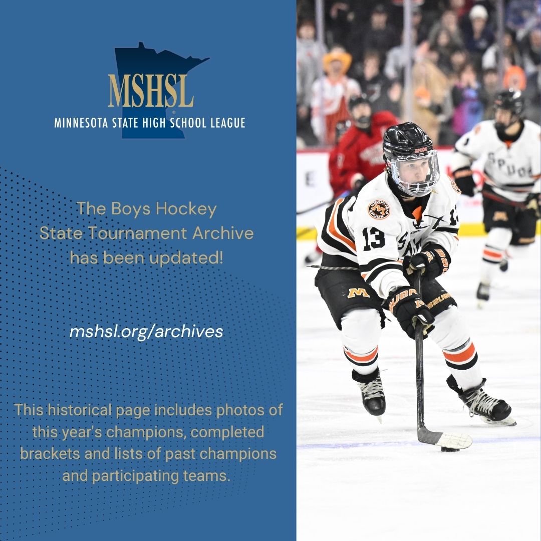 Missing the excitement of the Boys Hockey State Tournament? Check out the 2025 Archive page: www.mshsl.org/archives 

Congratulations again to East Grand Forks and Moorhead!
