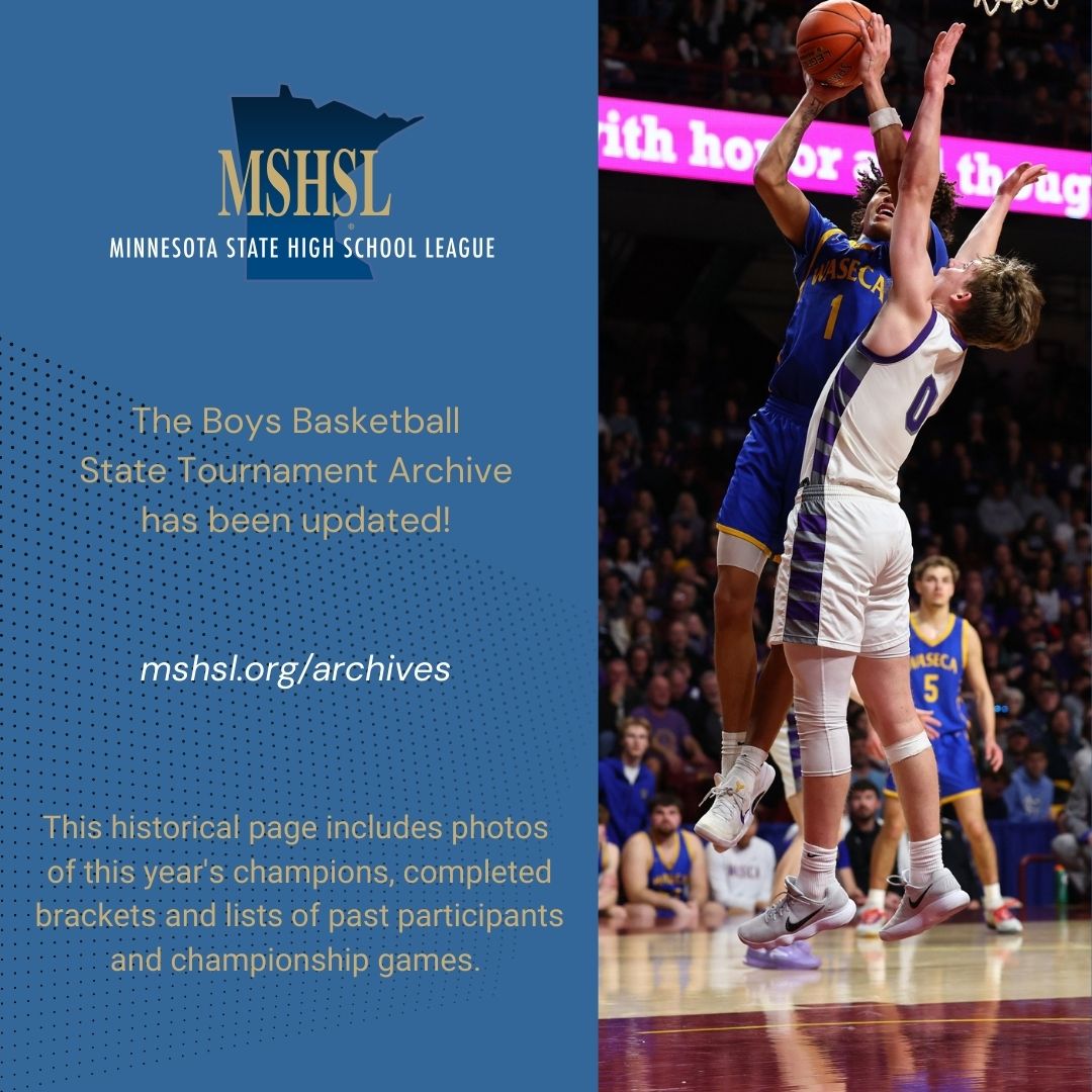 Missing the excitement of the Boys Basketball State Tournament? Check out the 2025 Archive page: http://mshsl.org/archives

Congratulations again to Dawson-Boyd, Albany, Alexandria Area and Wayzata!