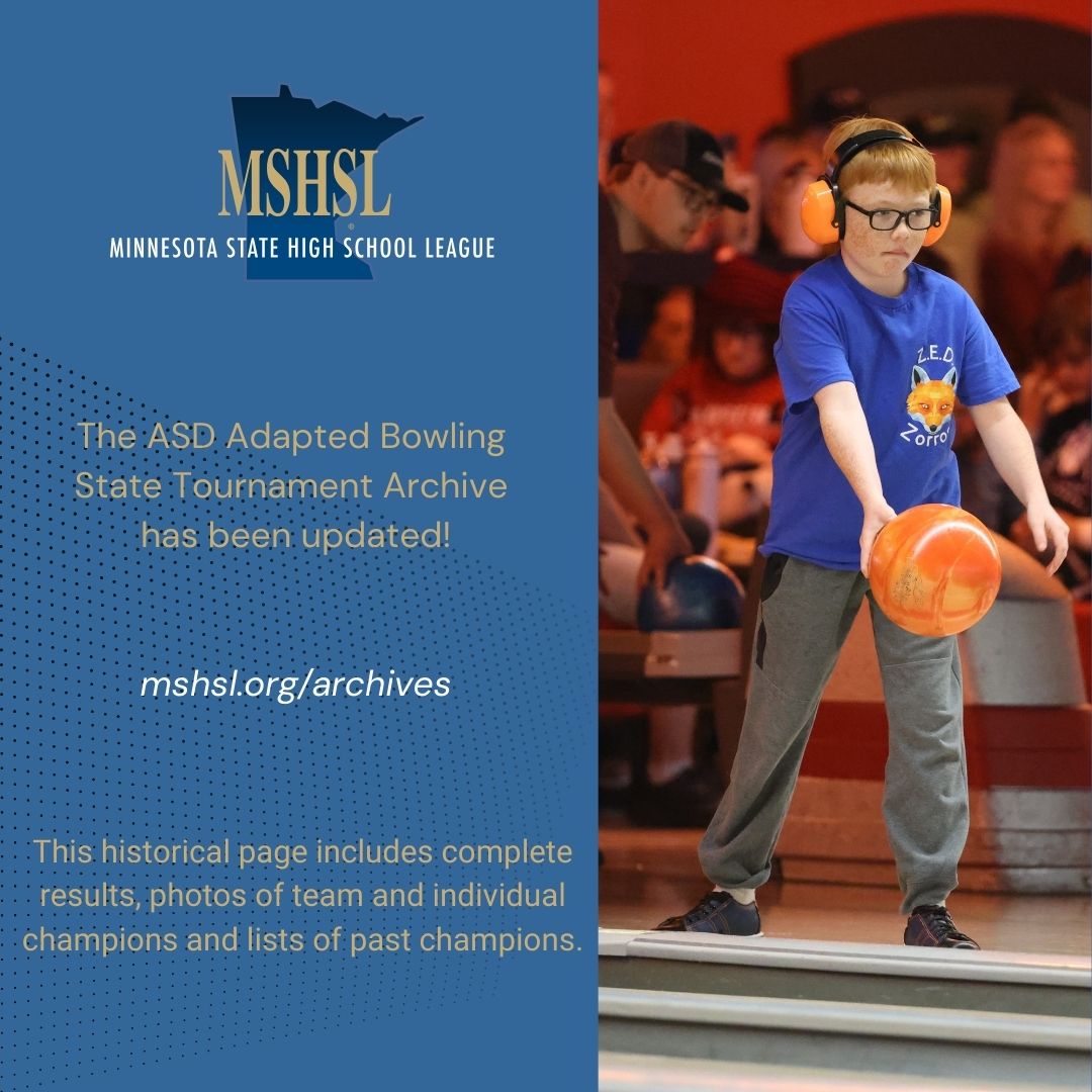 Missing the excitement of the ASD Adapted Bowling State Tournament? Check out the 2025 Archive page: www.mshsl.org/archives

Congratulations again to Simley!