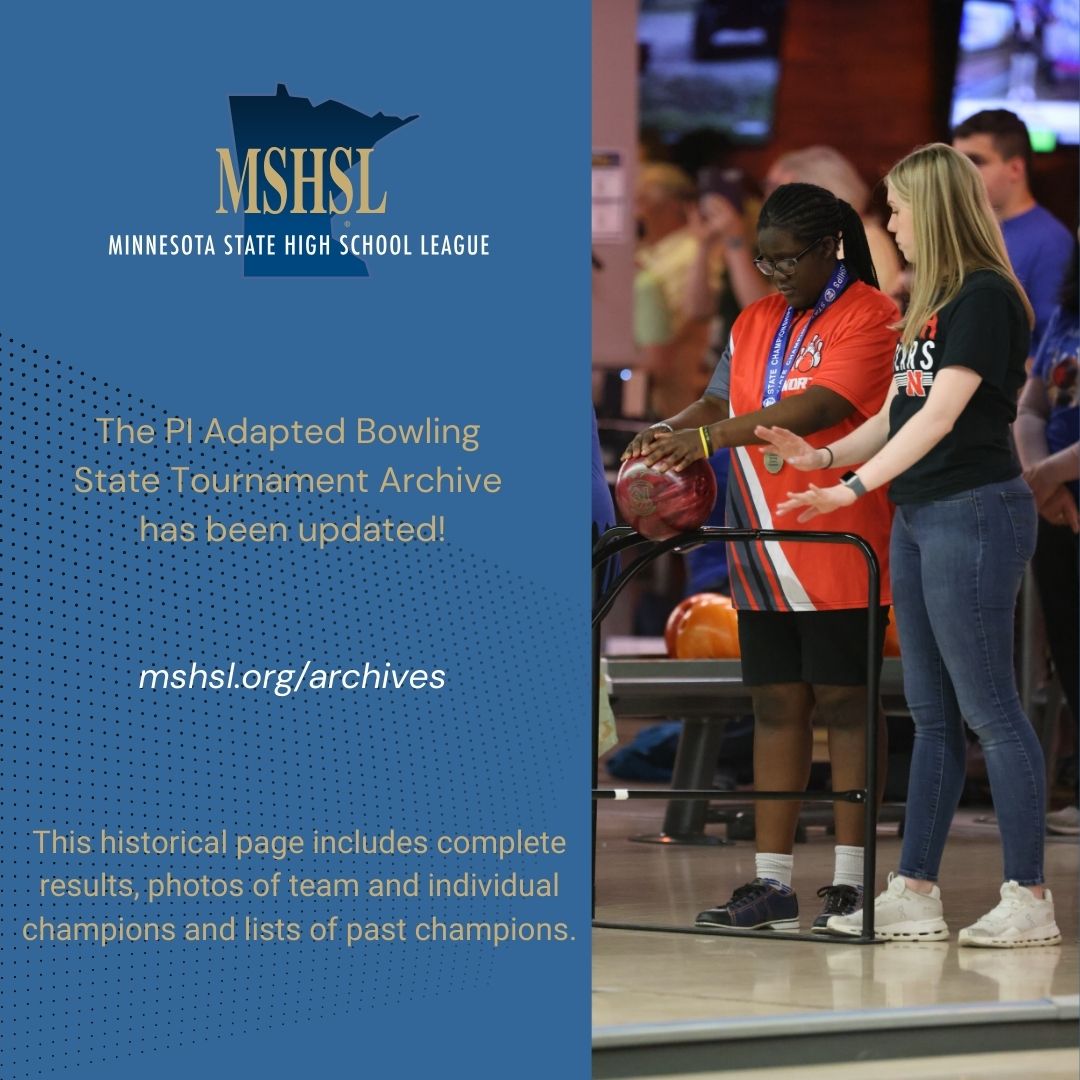 Missing the excitement of the PI Adapted Bowling State Tournament? Check out the 2025 Archive page: www.mshsl.org/archives 

Congratulations again to the team from Winona!