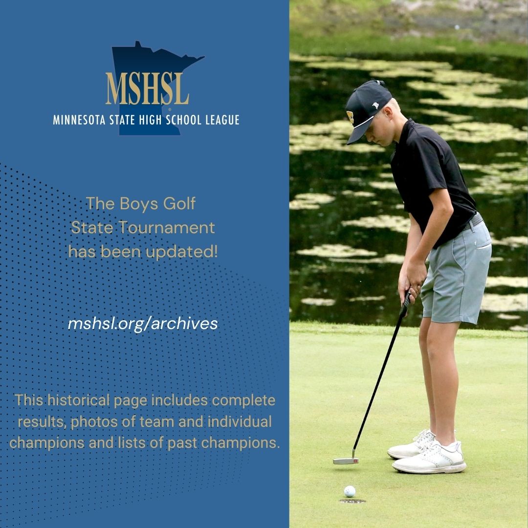 Missing the excitement of the Boys Golf State Tournament? Check out the 2025 Archive page: www.mshsl.org/archives

Congratulations again to Walker-Hackensack-Akeley, Detroit Lakes and Cretin-Derham Hall!