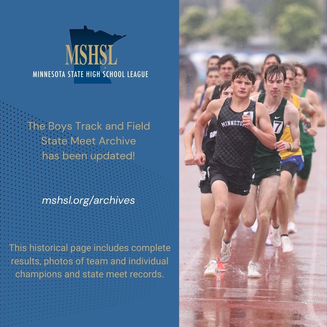 Missing the excitement of the Boys Track and Field State Meet? Check out the 2025 Archive page: www.mshsl.org/archives

Congratulations again to Redwood Valley, Becker and Hastings!