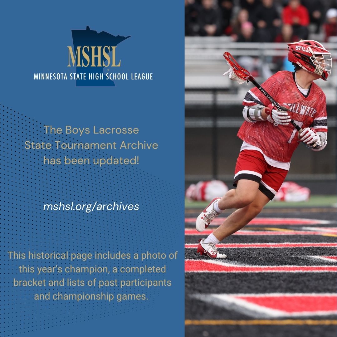 Missing the excitement of the Boys Lacrosse State Tournament? Check out the 2025 Archive page: www.mshsl.org/archives 

Congratulations again to Edina!