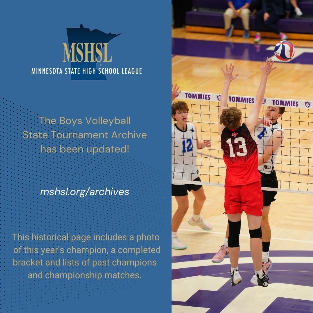 Missing the excitement of the Boys Volleyball State Tournament? Check out the 2025 Archive page: www.mshsl.org/archives 

Congratulations again to Eden Prairie!