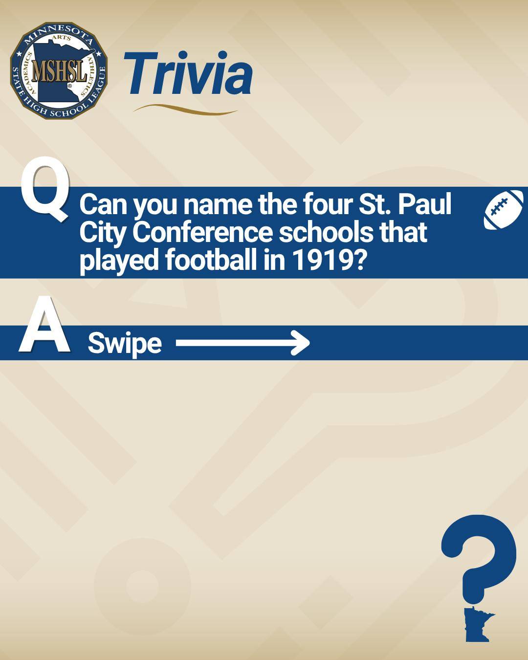 It's time for MSHSL Trivia!
