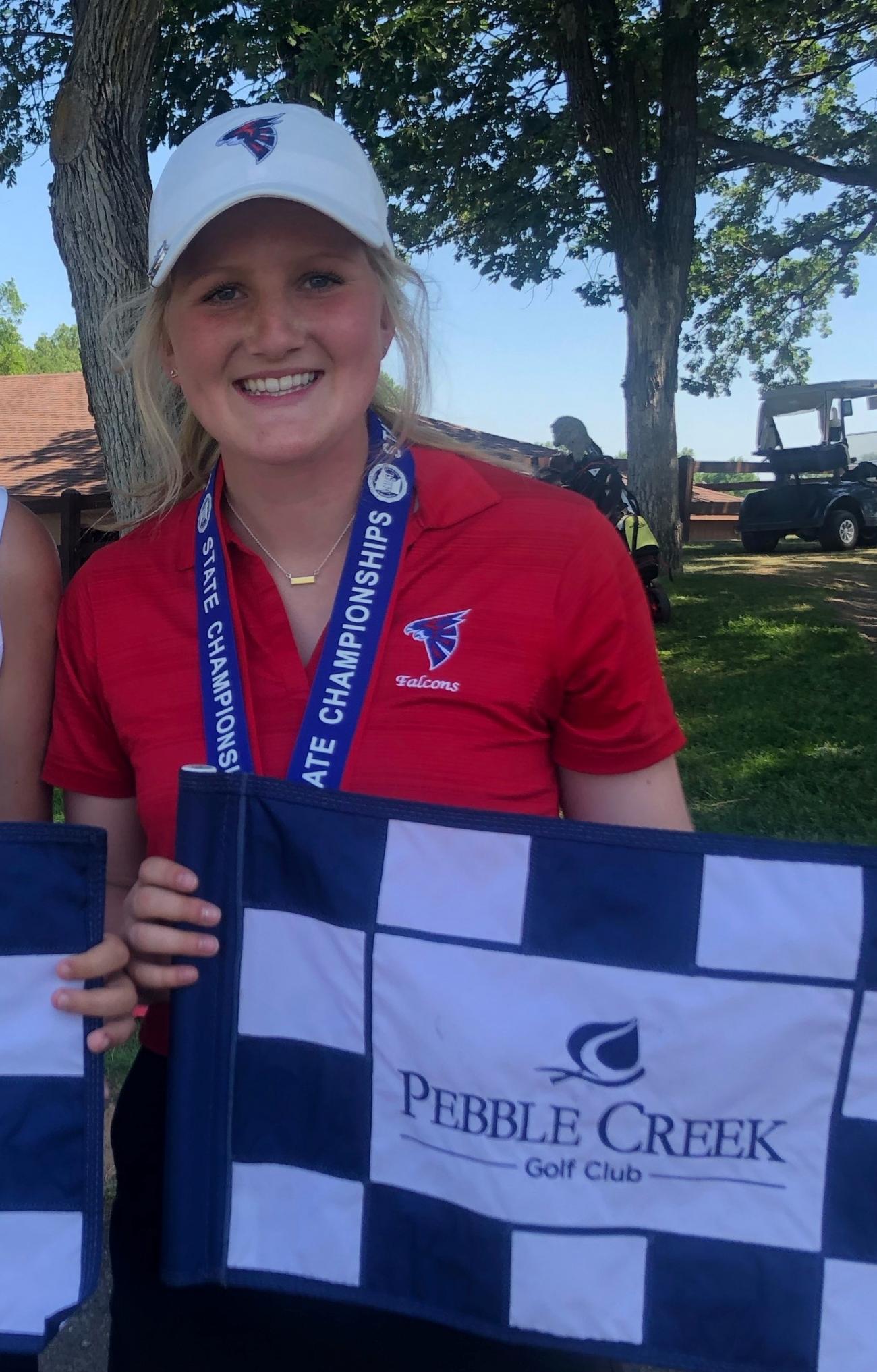 2021 Class A Girls Golf Co-Champ Photo - Stueland