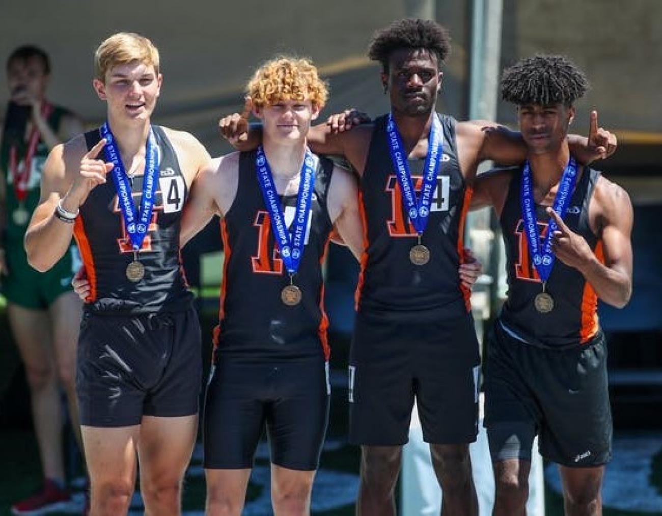 2021 A Boys 4x400 Track Champ Photo