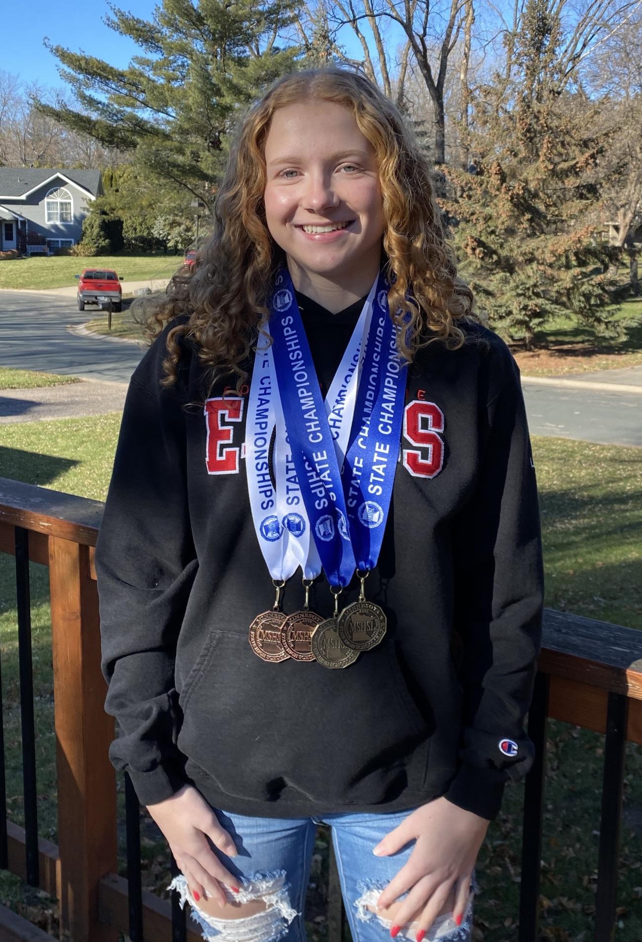 2021 Caroline Larsen 50 Freestyle Champ Photo