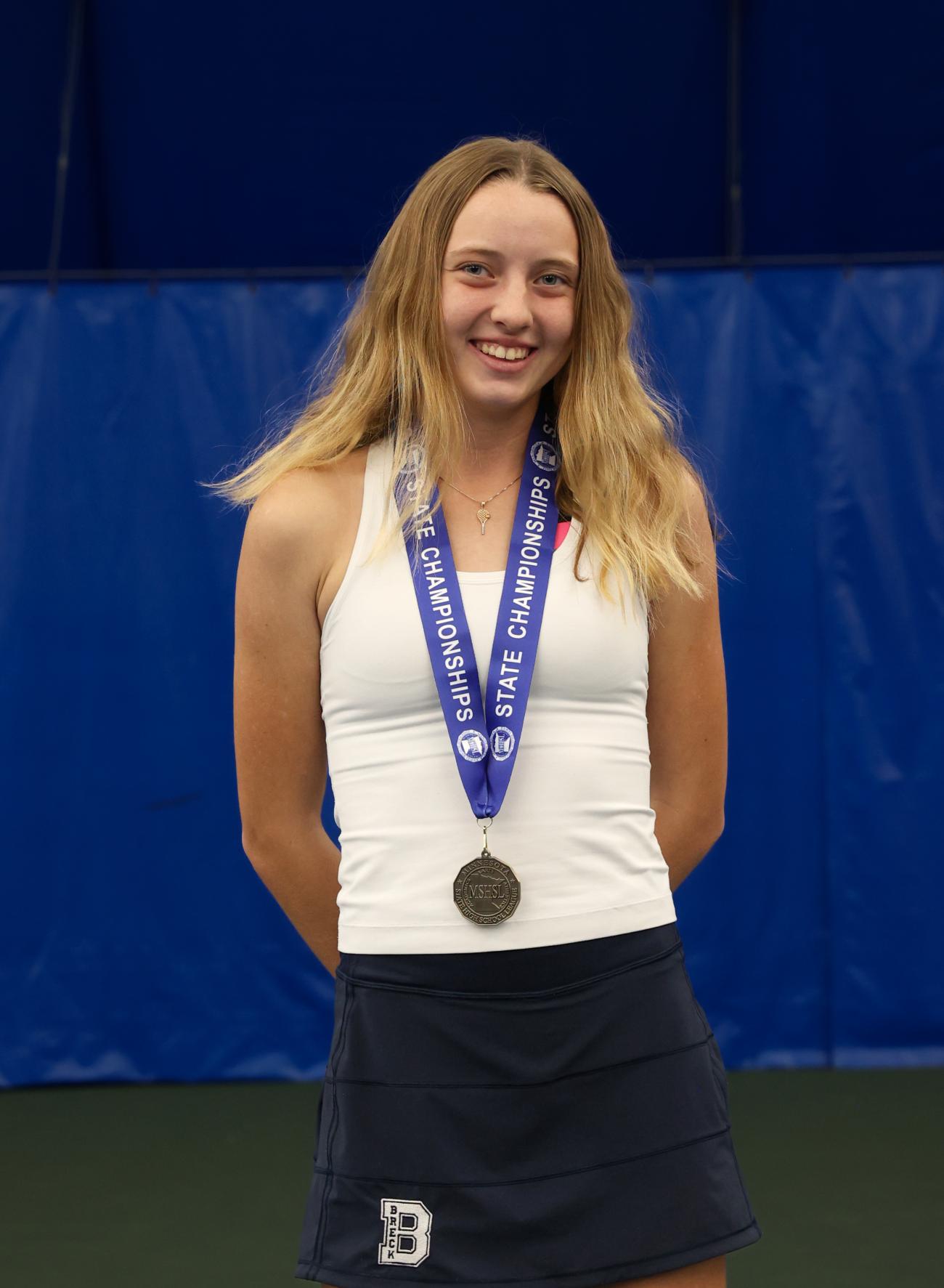 Breck's Isabelle, the Class A singles champion for 2022