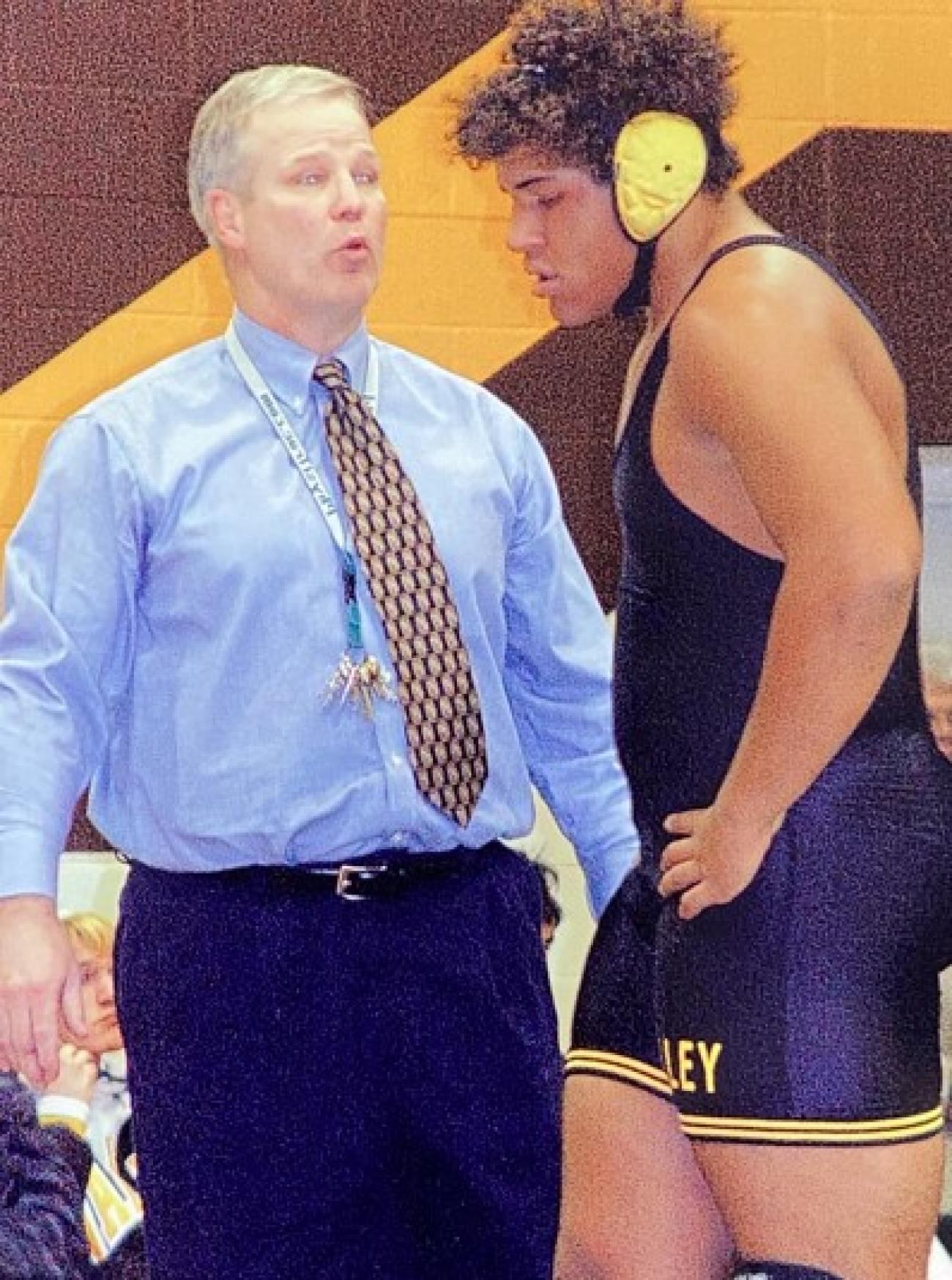 Trevor Laws with Coach