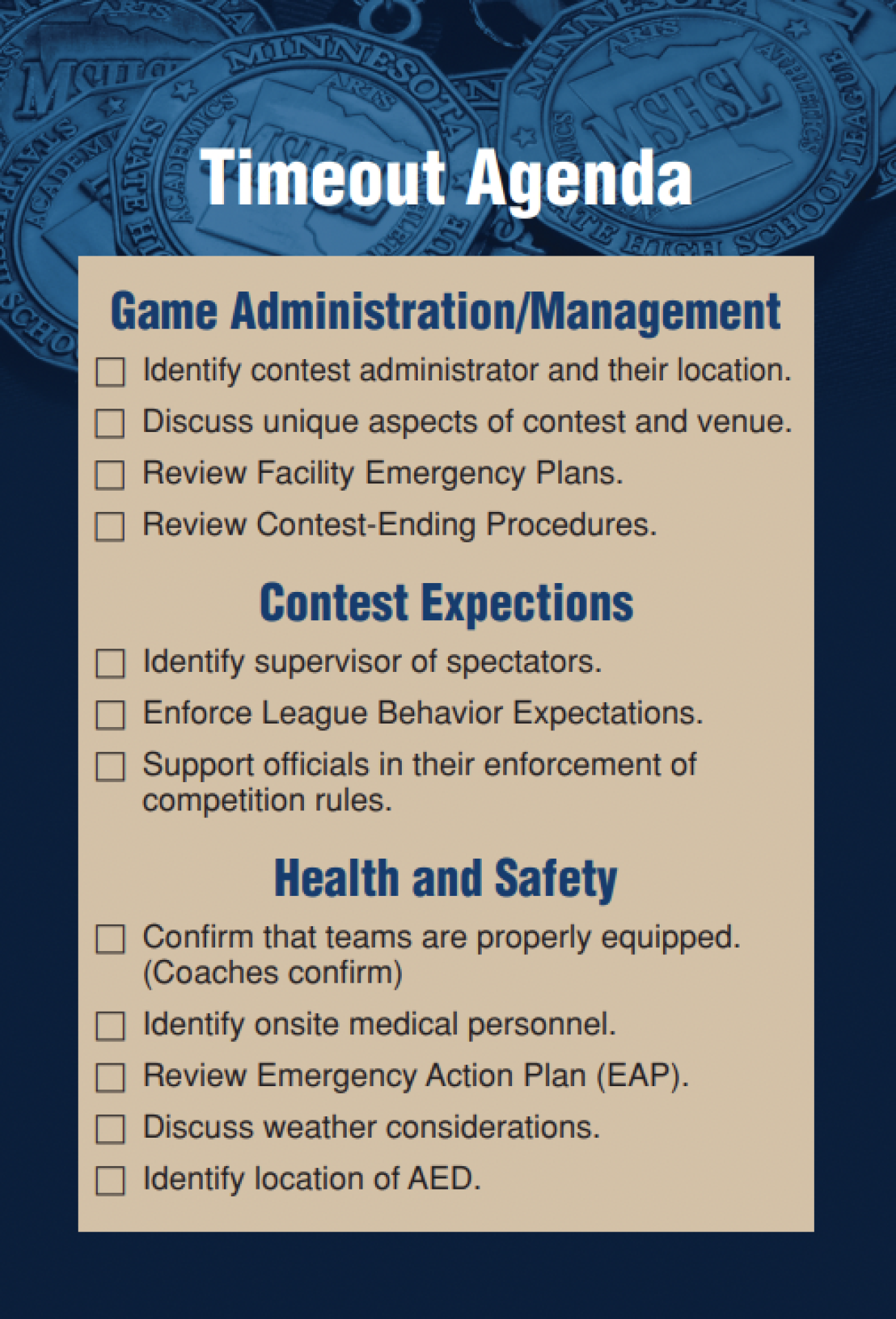 Pre-Contest Timeout Card Back
