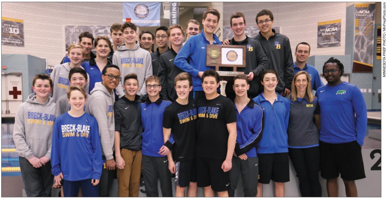 2018 Breck/Blake Boys Swim and Dive Championship Photo