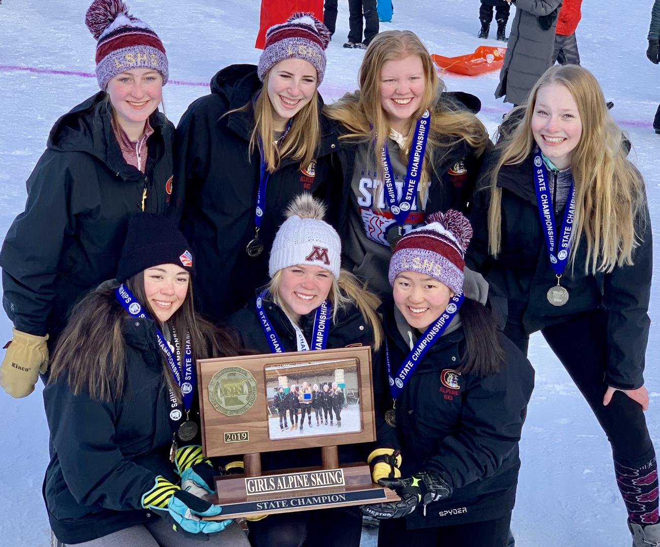2019 Lakeville South Girls Alpine Skiing Championship Photo
