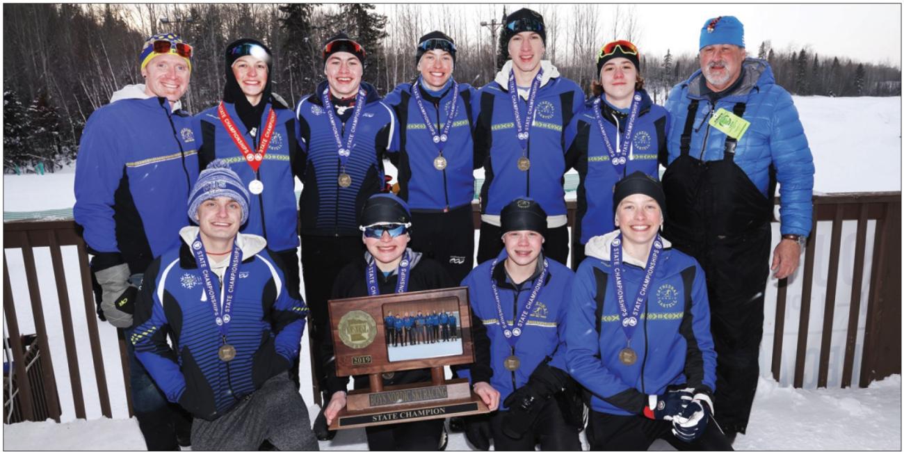 2019 St. Cloud Cathedral Sartell Boys Nordic Ski Racing Championship Photo