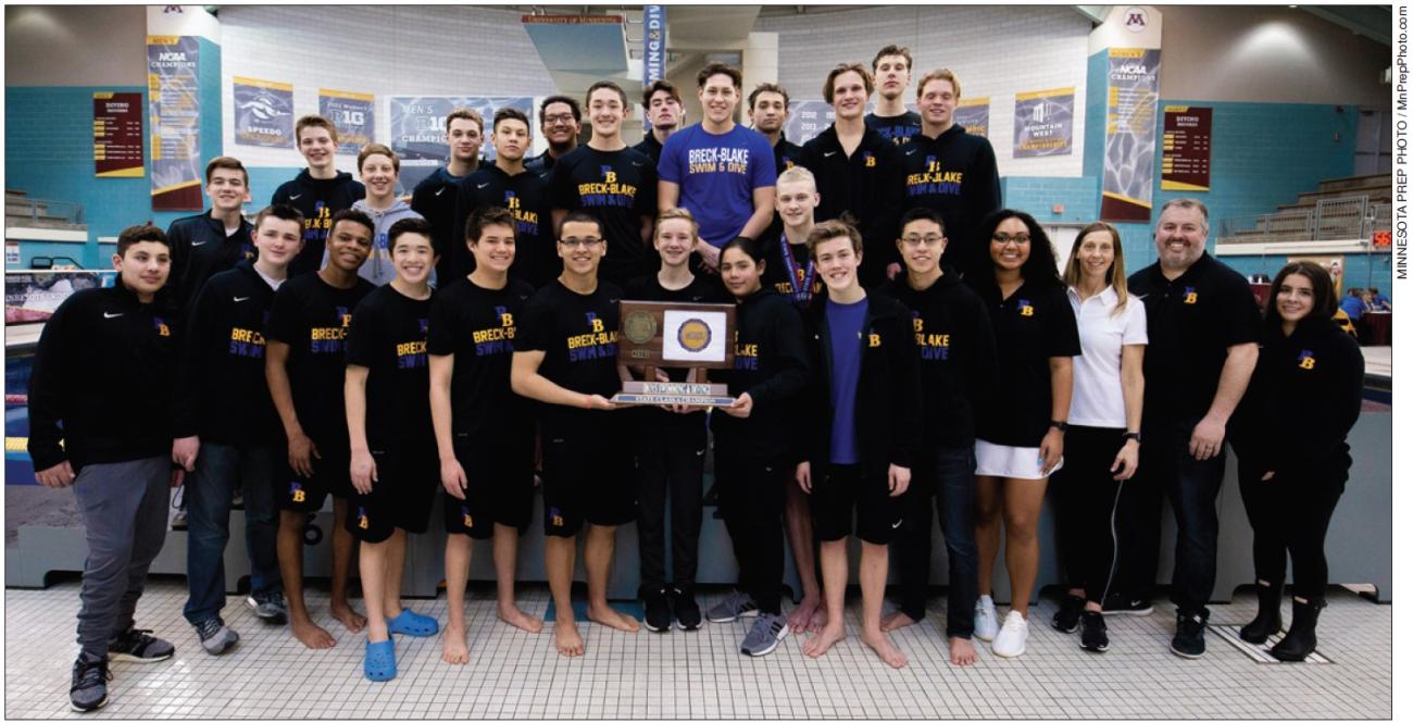 2019 Breck/Blake Boys Swim and Dive Championship Photo