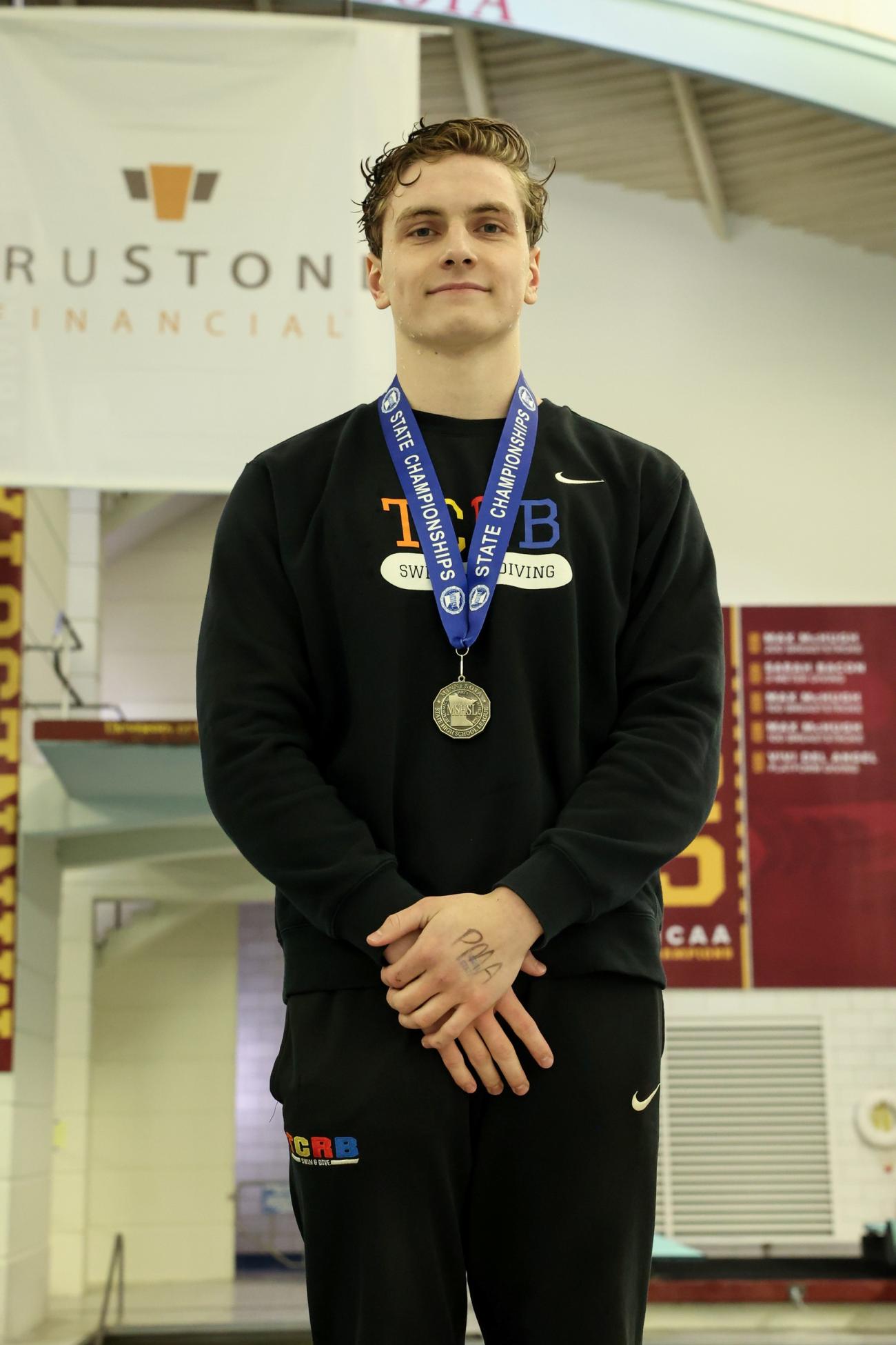 2025 Micah Davis 200 Freestyle Boys Swimming Championship Photo