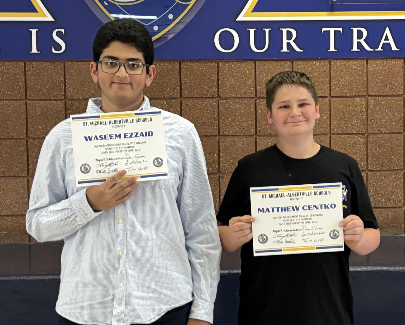 2025 Waseem Ezzaid and Matthew Centko ASD Adapted Bowling Championship Photo