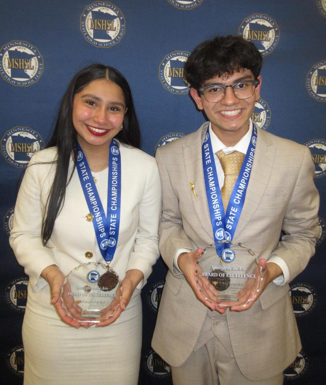 2025 Adamaris Moreno and Brandon Valladares Speech Championship Photo