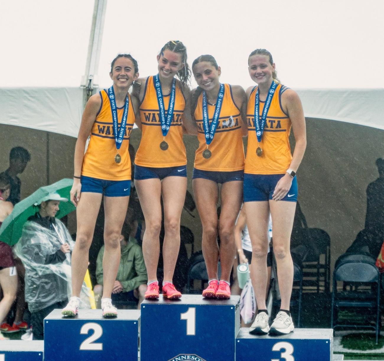 2025 Wayzata 4x800 Girls Track Championship Photo