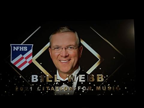 Bill Webb receives NFHS Citation Award 